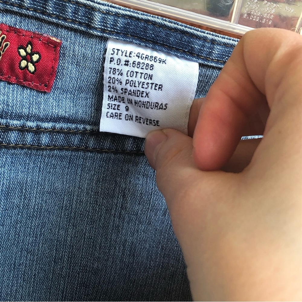 Y2K MUDD Denim Jean Mini Skirt Size 9 Junior —#092 - Picture 8 of 11